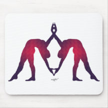 Purple Fusion Double Dancer Backbend Mouse Pads