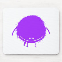 purple  fuzzy duzzle monster mouse pads