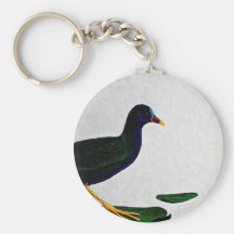 Purple gallinule key chain