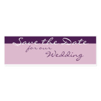 Purple Garden: Save the Date Business Card Templates