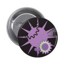 Purple Gears Pinback Button