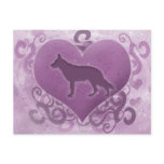 Purple German Shepherd Valentine