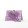 Purple German Shepherd Valentine's Day Card