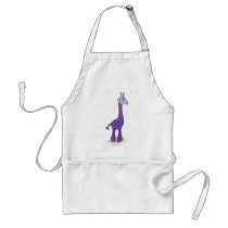 Purple giraffe aprons