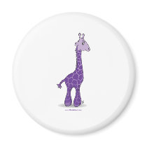 Purple giraffe magnet