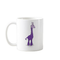 Purple giraffe coffee mugs