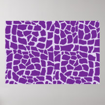 Purple giraffe pattern mosaic print