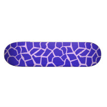 Purple Giraffe Print Skate Board Deck