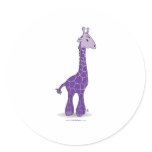 Purple giraffe stickers
