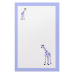 purple giraffes stationery
