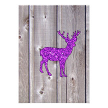 purple glitter deer gery wood bkgd 5 by 7.png custom invites