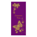 Purple gold butterfly elegant personalized invite