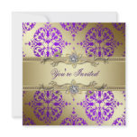Purple Gold Damask Purple Party