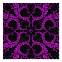 Purple Gothic Heart Fractal Photo