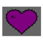 Purple Gothic Heart Post Card