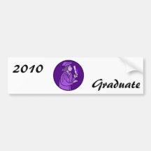Purple Graduation Bumper Sticker