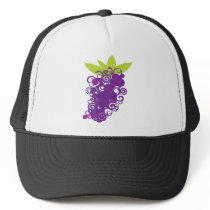 Purple Grape Design Hats