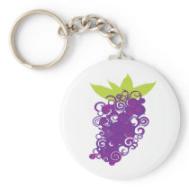 Purple Grape Design Key Chain