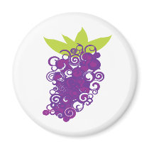 Purple Grape Design Magnet