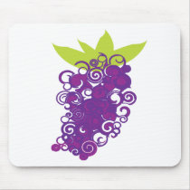 Purple Grape Design Mouse Pads