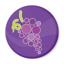 Purple Grapes Refrigerator Magnets
