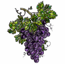 Purple Grapes Magnet Photo Cutout