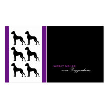 Purple Great Dane Cards Business Card Templates