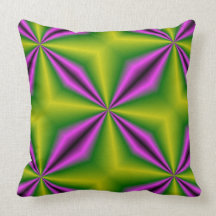 purple green abstract Rainbow-Art Pillow