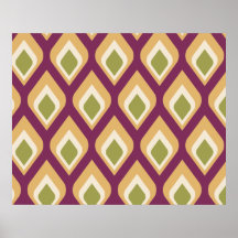Purple, green and yellow droplets print