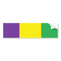PURPLE GREEN GOLD HAPPY MARDI GRAS BUMPER STICKERS