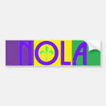 PURPLE GREEN GOLD HAPPY MARDI GRAS BUMPER STICKERS