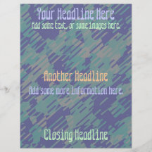 Purple Green Khaki Pattern Flyer