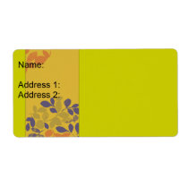 Purple Green Orange Leaves labels