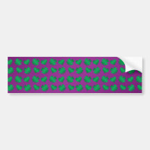 Purple green shamrocks and hearts bumper stickers
