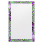purple green stationery design