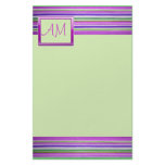 Purple Green Striped Stationary Stationery