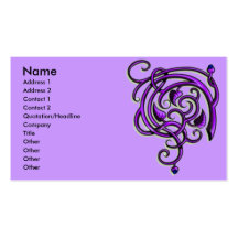 Purple Grunge Biz Card Business Card Template