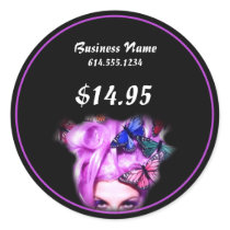 Purple Hair Butterfly Lady Product Stickers