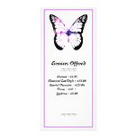 Purple Hair Butterfly Lady Services Rack Card 3