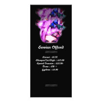 Purple Hair Butterfly Lady Services Rack Card