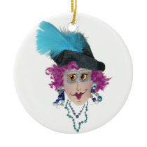 Purple Hair Lady Ornament