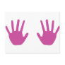 purple hands post cards