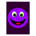 PURPLE HAPPY SMILEY FACE CARDS