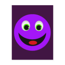 PURPLE HAPPY SMILEY FACE