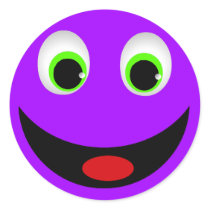 PURPLE HAPPY SMILEY FACE
