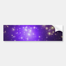 Purple haze of stars at night bumper stickers