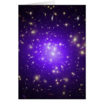 Purple haze of stars at night card