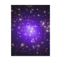 Purple haze of stars at night postcards