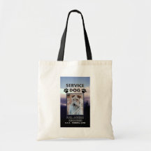 Purple Haze Service Dog Tote Tote Bags