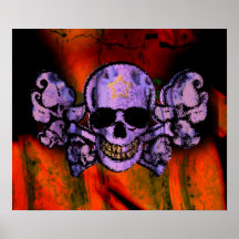 Purple Haze Skull Posters